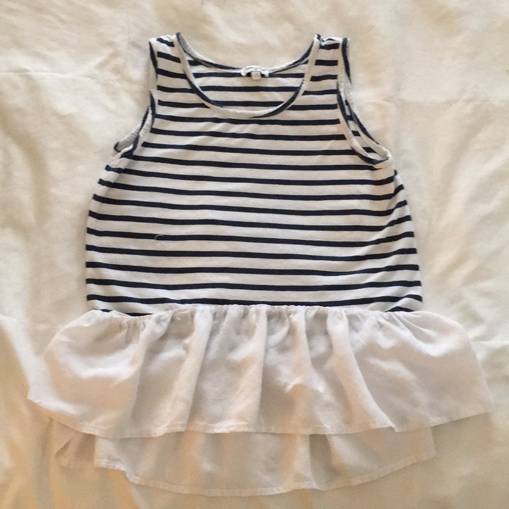 SPLENDID Navy stripe tank top size 10